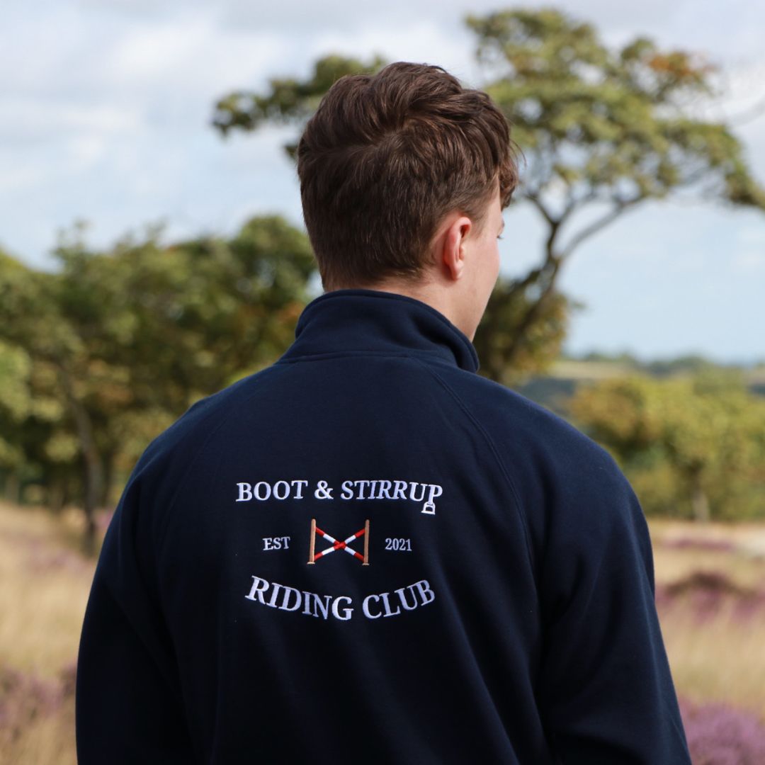 Unisex Riding Club Quarter Zip - Navy