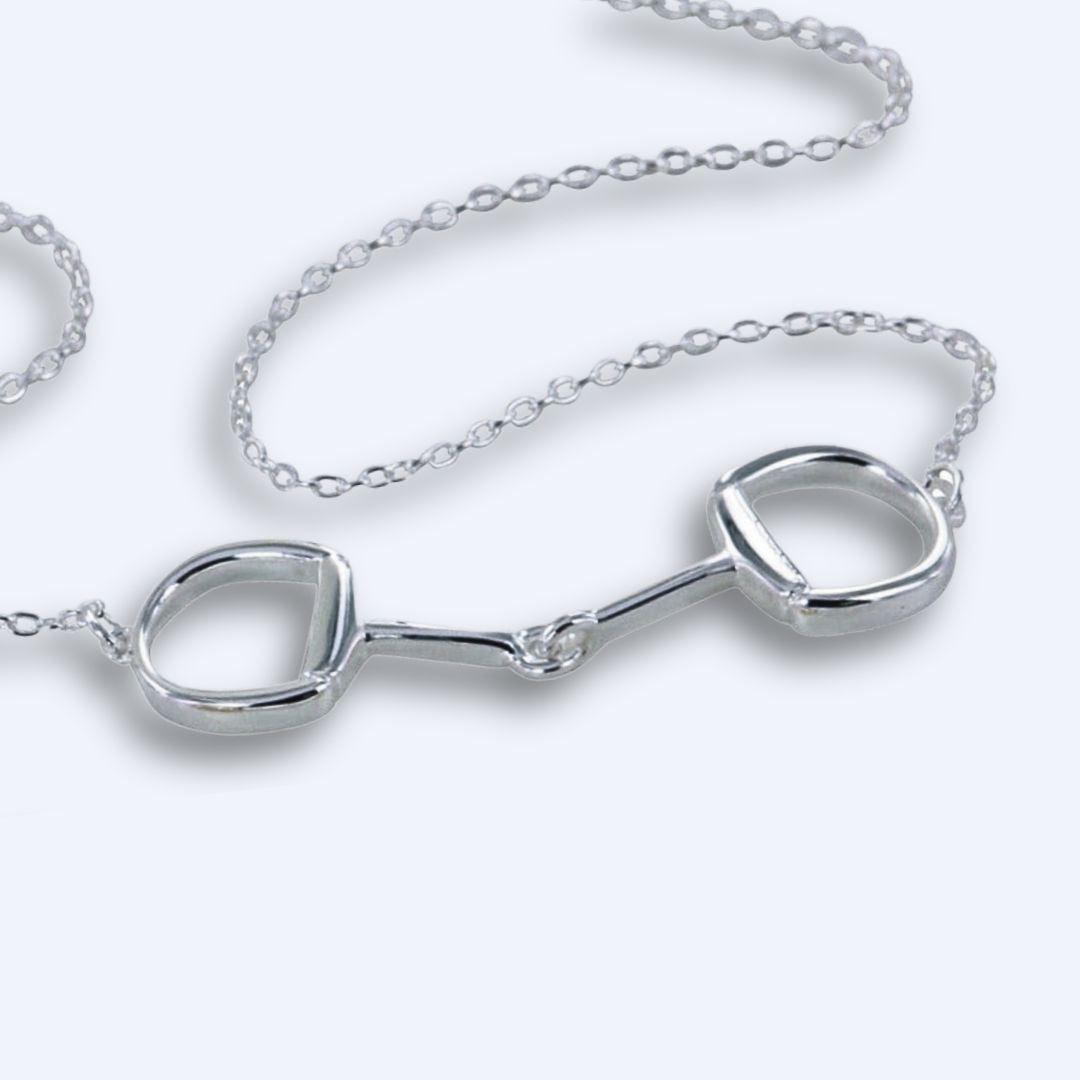 Sterling Silver Snaffle Bit Necklace – Boot & Stirrup