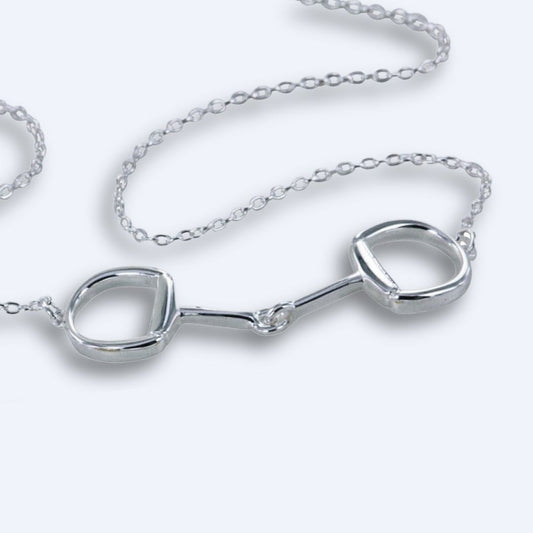 Sterling Silver Snaffle Bit Necklace